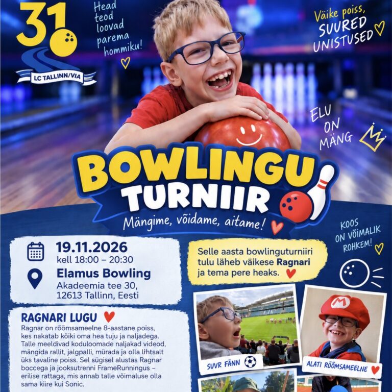 LC Tallinn/VIA kutsub 31. Lions bowlinguturniirile